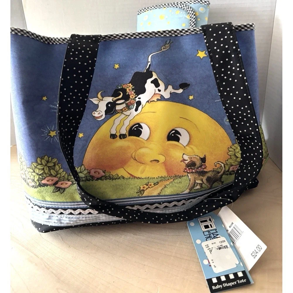 Vtg Mary Engelbreit Diaper Bag Cow Jumped Over the Moon NWT Changing Pad Pouch